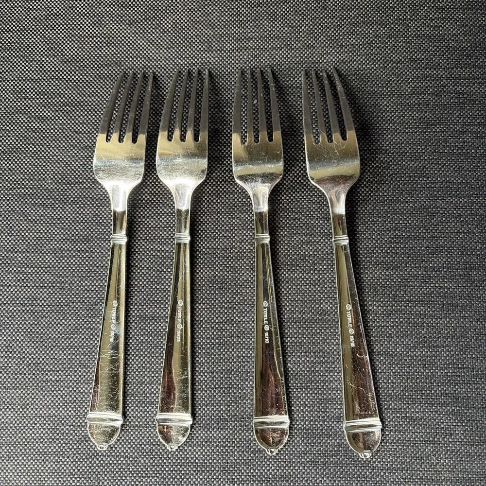 Towle Copenhagen Dinner Forks Set of 4 18/10 Glossy Stainless Flatware China
